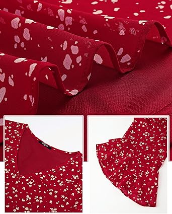 VALOLIA Womens Blouses 3/4 Sleeve Dressy Tops Business Casual Double Layers Shirts